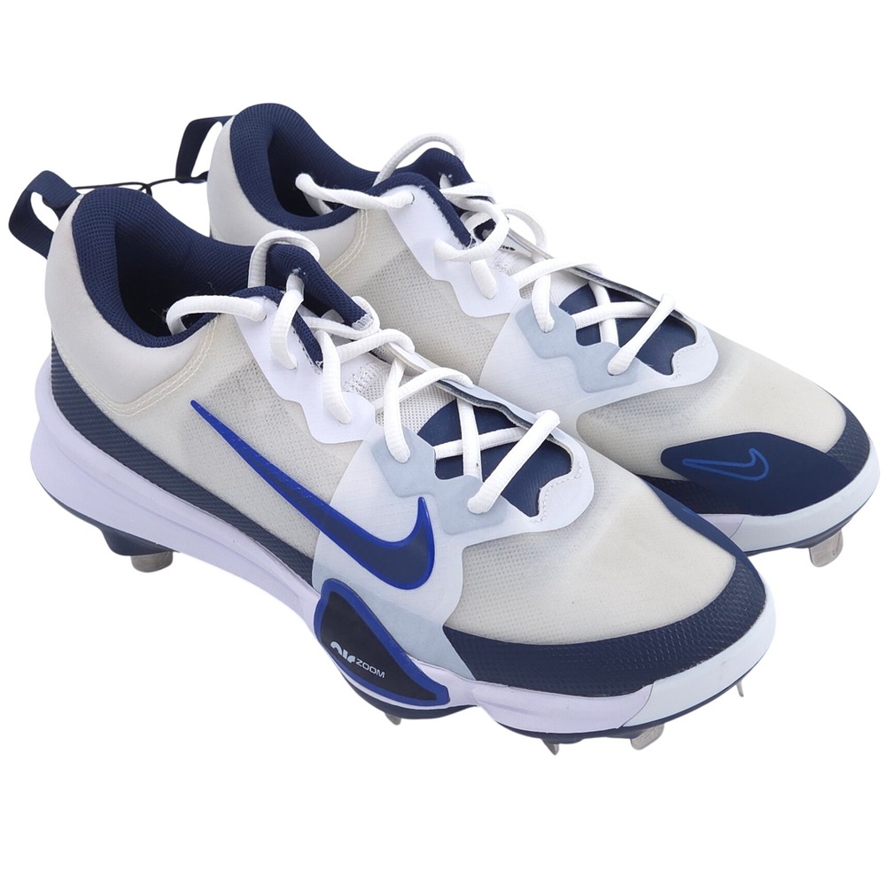 Nike Air Zoom Trout 9 Pro Baseball Cleats Mens 7 White Blue‎ Cushion Metal NEW